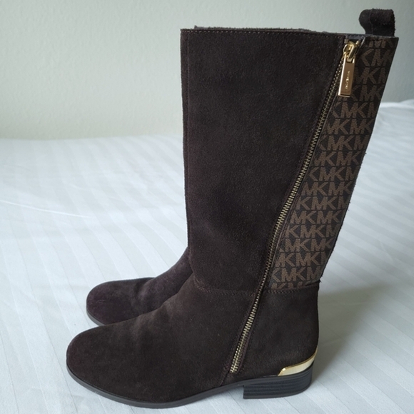 Michael Kors Girls Finley Makysa Logo Boots Size 3 - Picture 4 of 13